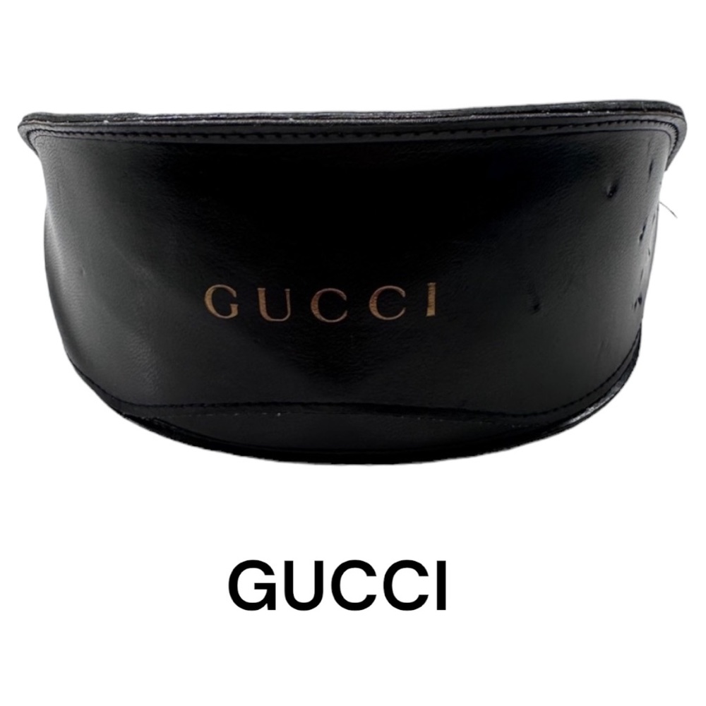 Gucci Black Sunglasses Case for large wrap frames